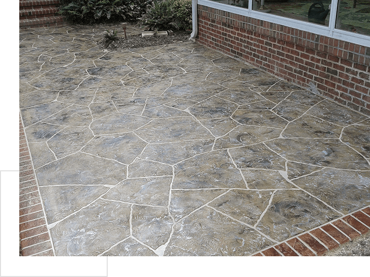 A patio done by concrete services in Wilmington, NC